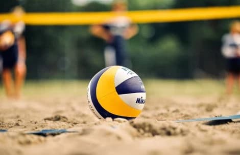 Beach volleyball on the sand at Mountain Top Resort